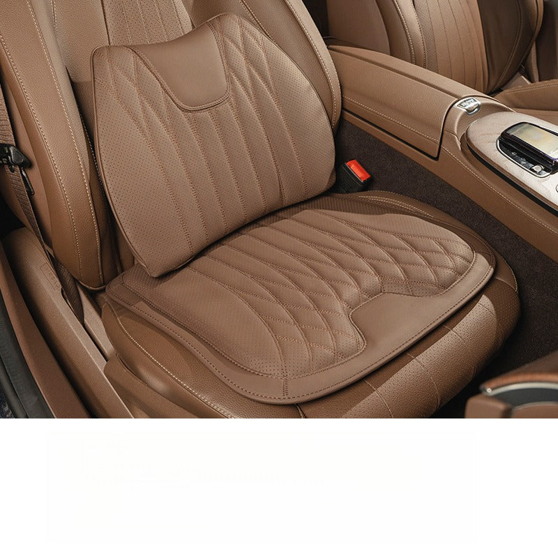 Premium Nappa Leather Seat Cushion & Backrest Set