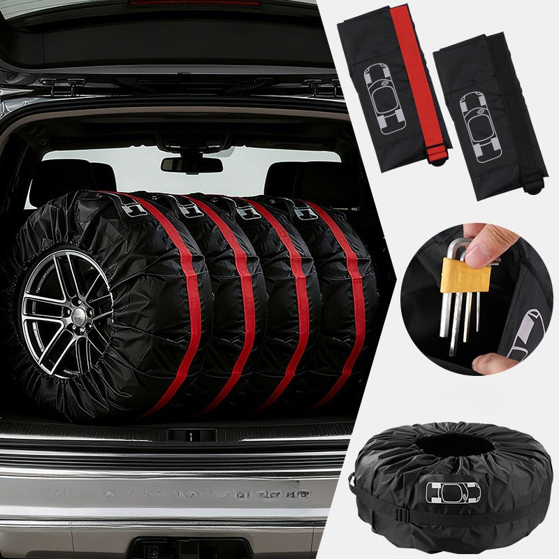 Universal Car Spare Tire Cover 190T Polyester Protection Bag